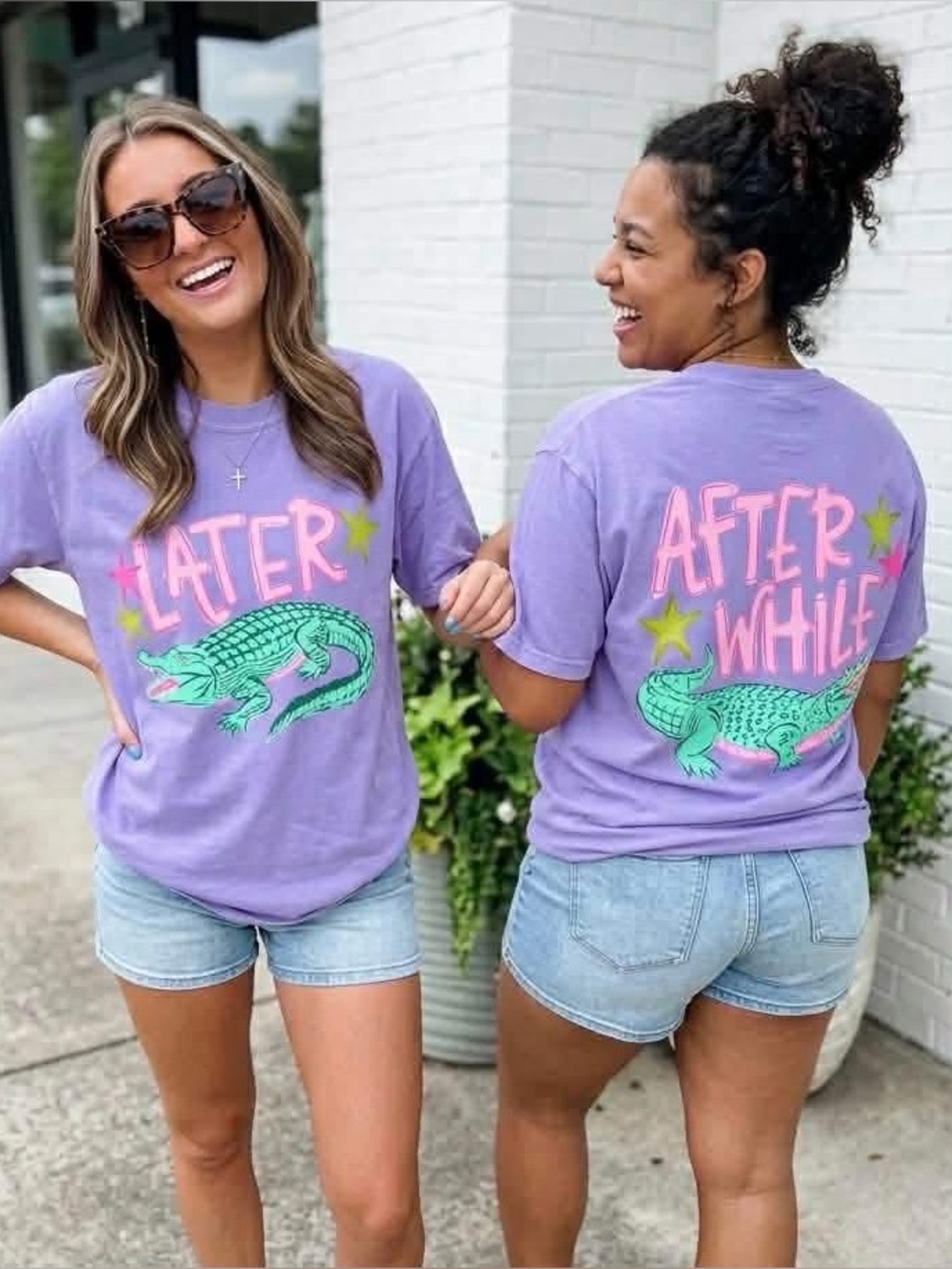 Lavender 'After While' Gator Graphic - Green Gator Comfort Colors Tshirt
